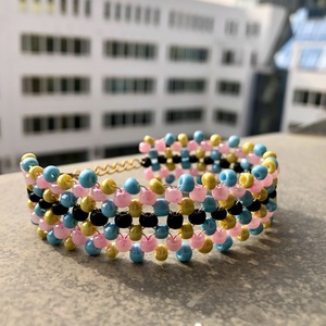 CandyCane 001 - ékszer - karkötő - gyöngyös karkötő - Meska.hu