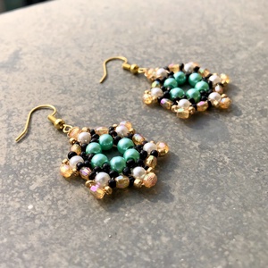 StarryNight 001 - ékszer - fülbevaló - lógó fülbevaló - Meska.hu