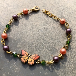Butterfly 004 - ékszer - karkötő - charm karkötő - Meska.hu
