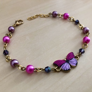 Butterfly 004 - ékszer - karkötő - charm karkötő - Meska.hu