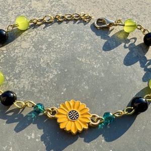 Sunflower G01 - ékszer - karkötő - gyöngyös karkötő - Meska.hu