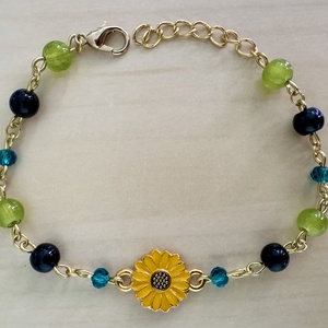 Sunflower G01 - ékszer - karkötő - gyöngyös karkötő - Meska.hu