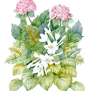 Árnyas kert - Print (Akvarell) - otthon & életmód - dekoráció - kép & falikép - kép & falikép - Meska.hu