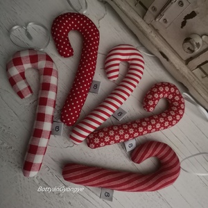 Karácsonyi cukorpálcák - piros vegyes - Meska.hu