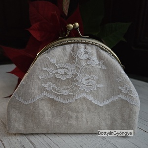 Szőttes tárca csipkével , Táska & Tok, Pénztárca & Más tok, Aprópénztartó, Varrás, MESKA