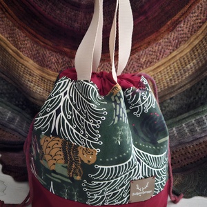 Kézimunka / projekt táska L méret - táska & tok - kézitáska & válltáska - belső rendező - Meska.hu