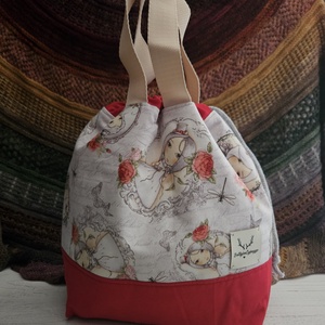 Kézimunka táska / projekt bag L méret - táska & tok - kézitáska & válltáska - belső rendező - Meska.hu