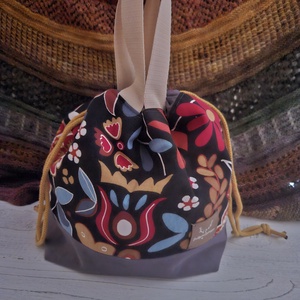 Kézimunka táska / projekt bag L méret - táska & tok - kézitáska & válltáska - belső rendező - Meska.hu