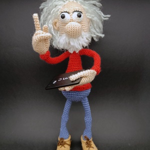 Albert Amigurumi Einstein - játék & sport - plüssállat & játékfigura - ember - Meska.hu