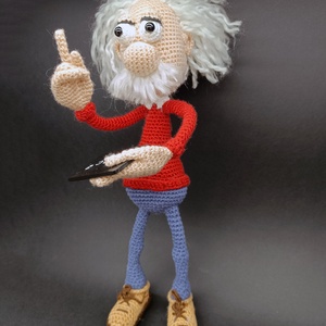 Albert Amigurumi Einstein - játék & sport - plüssállat & játékfigura - ember - Meska.hu