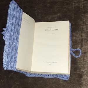 Horgolt könyvborító - otthon & életmód - papír, írószer - könyv- és füzetborító - Meska.hu