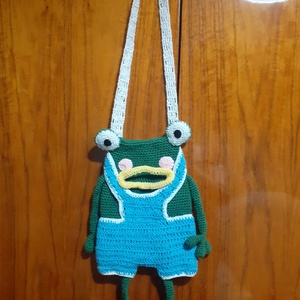 Béka-szütyő horgolva - Meska.hu