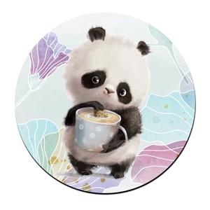 Kávés Panda mintás bögre alátét, , , MESKA