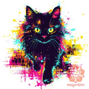 Pixel macska v5 férfi póló - ruha & divat - férfi ruha - póló - Meska.hu