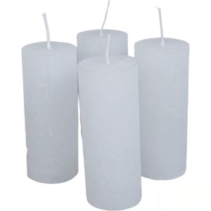 Rusztikus gyertya 40 x 100 mm - fehér szett, Kellékek & szerszámok, Dekorációs gyertya, Dekorációs kellékek, , MESKA