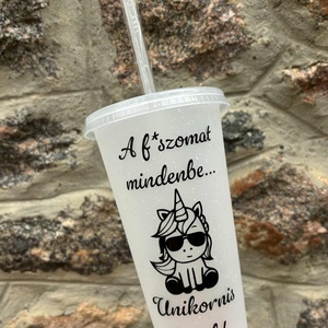 Vicces feliratú, Unikornis mintájú pohár tetővel és szívószállal - 710 ml - otthon & életmód - konyhafelszerelés, tálalás - tálalás - pohár - Meska.hu Vicces feliratú, Unikornis mintájú pohár tetővel és szívószállal - 710 ml - otthon & életmód - konyhafelszerelés, tálalás - tálalás - pohár - Meska.hu
