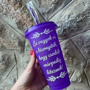 Vicces, Én vagyok rá a bizonyíték, hogy csodák márpedig léteznek! feliratú pohár - 710 ml - Meska.hu