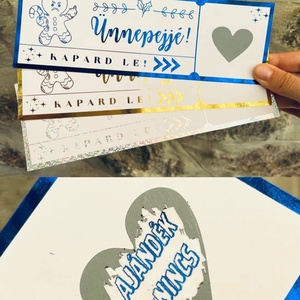 Vicces Karácsonyi Kaparós sorsjegy/ Ajándékkártya, Karácsony, Karácsonyi ajándékozás, Karácsonyi képeslap, üdvözlőlap, ajándékkísérő, Fotó, grafika, rajz, illusztráció, MESKA