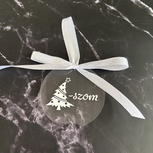 Vicces Akril Karácsonyfadísz, Karácsony, Karácsonyi lakásdekoráció, Karácsonyfadíszek, Fotó, grafika, rajz, illusztráció, MESKA