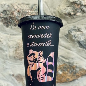 Én nem szenvedek a stressztől... � Vicces Mosómacis Pohár (710 ml) - otthon & életmód - konyhafelszerelés, tálalás - tálalás - pohár - Meska.hu