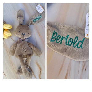 Névre szóló puha plüss nyuszi, Játék & Sport, Plüssállat & Játékfigura, Nyuszi, Fotó, grafika, rajz, illusztráció, MESKA