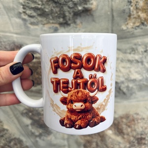 Tejmentes barátság - Vicces mintájú bögre - Meska.hu