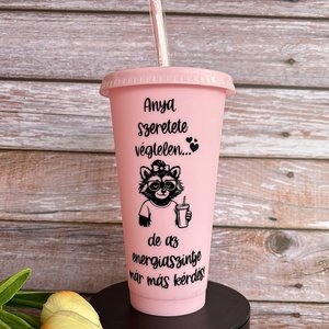 Anya energiája � 7,1 dl-es Óriáspohár mosómacival, Otthon & Életmód, Konyhafelszerelés, tálalás, Tálalás, Pohár, Fotó, grafika, rajz, illusztráció, MESKA