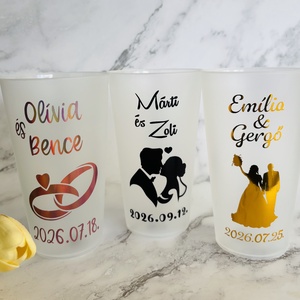 Esküvői Re-pohár (500 ml) - esküvő - emlék & ajándék - nászajándék - esküvői pohár, pohárszett - Meska.hu