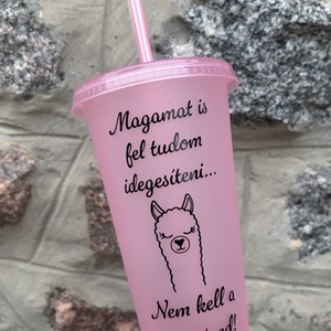 Vicces, láma mintás műanyag pohár (710 ml) - Meska.hu