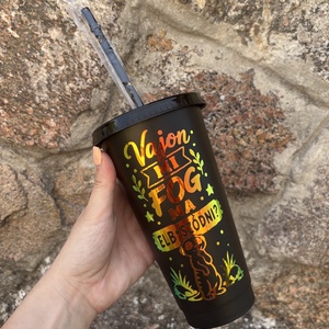     Vicces szurikáta mintás pohár 710 ml tetővel és szívószállal � humoros felirattal - otthon & életmód - konyhafelszerelés, tálalás - tálalás - pohár - Meska.hu