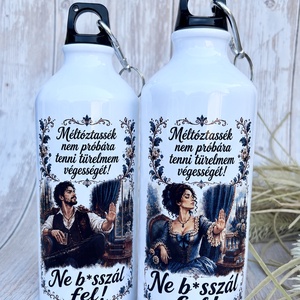 Krónikák kulacs � Kérem, fáradjon oly irányba 600 ml-es duplafalú alumínium kulacs - Meska.hu