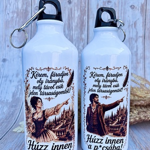 Krónikák kulacs � Kérem, fáradjon oly irányba 600 ml-es duplafalú alumínium kulacs  - Meska.hu