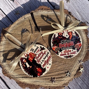 Vicces Bud Spencer és Terence Hill karácsonyfadíszek � bejgli és karácsonyi humor, Karácsony, Karácsonyi lakásdekoráció, Karácsonyfadíszek, Fotó, grafika, rajz, illusztráció, MESKA