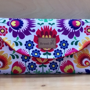 Színes virágos vízálló kártyatartós női pénztárca -  - Meska.hu