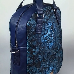 Kék pillangós vízálló RITA 4 az 1-ben női táska/hátizsák -  - Meska.hu