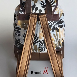 Arany pálmaleveles designer textilbőr női  hátizsák -  - Meska.hu