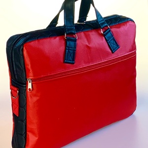 Ferrari piros  EDIT textilbőr laptop táska - táska & tok - laptoptáska, laptop hátizsák - Meska.hu