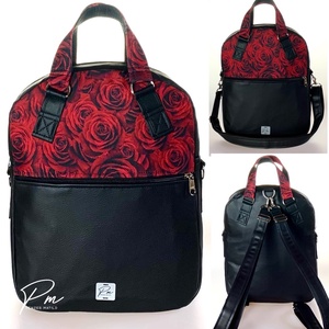 Rózsa mintás RITA 4 az 1-ben női táska/hátizsák, Táska & Tok, Variálható táska, Varrás, MESKA