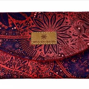 Burgundi vörös vízálló �KRISZTI kártyatartós női pénztárca - Meska.hu