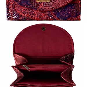 Burgundi vörös vízálló �KRISZTI kártyatartós női pénztárca - táska & tok - pénztárca & más tok - aprópénztartó - Meska.hu