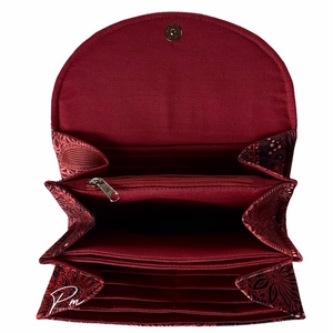 Burgundi vörös vízálló �KRISZTI kártyatartós női pénztárca - táska & tok - pénztárca & más tok - aprópénztartó - Meska.hu