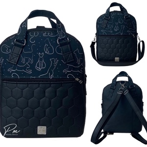 Fekete macskás 4 az 1-ben RITA női táska/hátizsák, Táska & Tok, Variálható táska, Varrás, MESKA