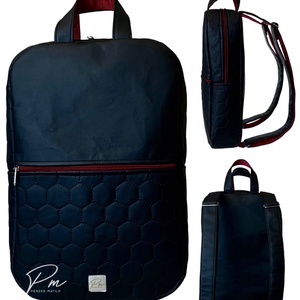 Különleges fekete textilbőr SZOFI laptop hátizsák , Táska & Tok, Laptoptáska, laptop hátizsák, Varrás, MESKA