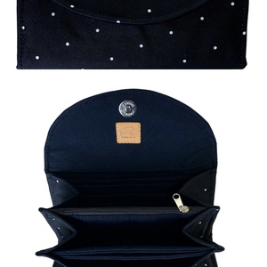 Fekete-fehér pöttyös  vízálló �KRISZTI kártyatartós női pénztárca - táska & tok - pénztárca & más tok - pénztárca - női pénztárca - Meska.hu