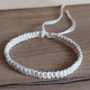 IVORY makramé karkötő - ékszer - karkötő - fonott karkötő - Meska.hu