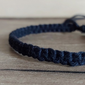 FEKETE makramé karkötő - Meska.hu