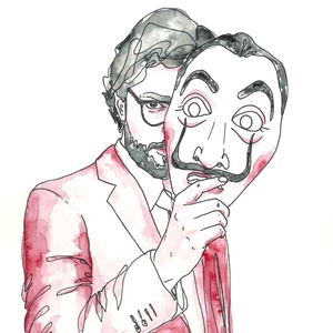 Akvarell illusztráció - A nagy pénzrablás -  Professzor ( The Money Heist ) , Művészet, Festmény, Akvarell, Festészet, MESKA