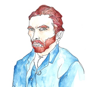 Avarell illusztráció - Vincent van Gogh, Művészet, Grafika & Illusztráció, Egyéb rajzok, Festészet, MESKA
