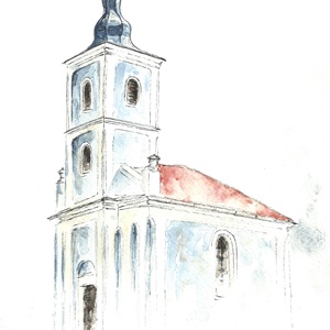 Akvarell festmény - Mausz kápolna - Meska.hu