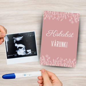 Vintage Rose  - kismama mérföldkő kártyacsomag (kétoldalas), Művészet, Grafika & Illusztráció, Digitális, Fotó, grafika, rajz, illusztráció, MESKA